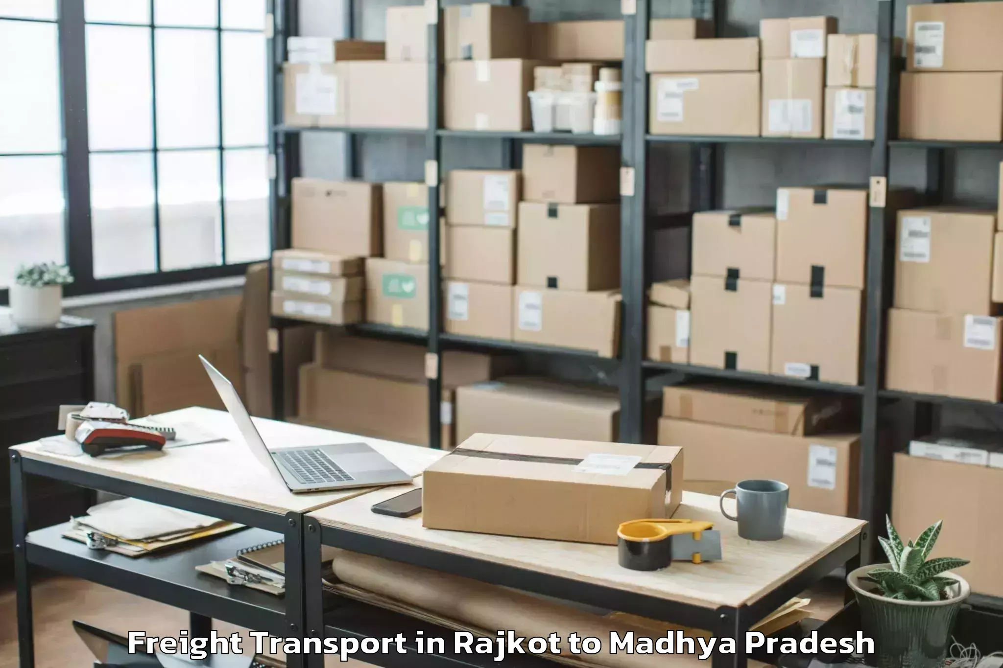 Professional Rajkot to Gautampura Freight Transport